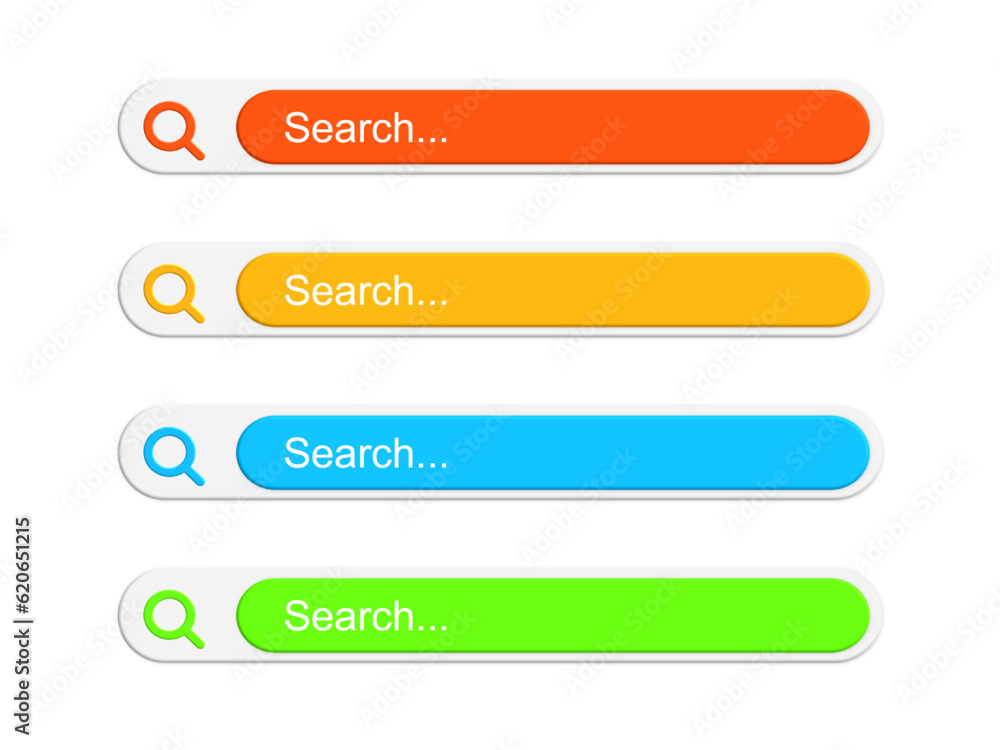 Search bar collection for UI UX design and web site templates isolated on transparent background. Search bar collection for UI UX design and web site templates isolated on transparent background.