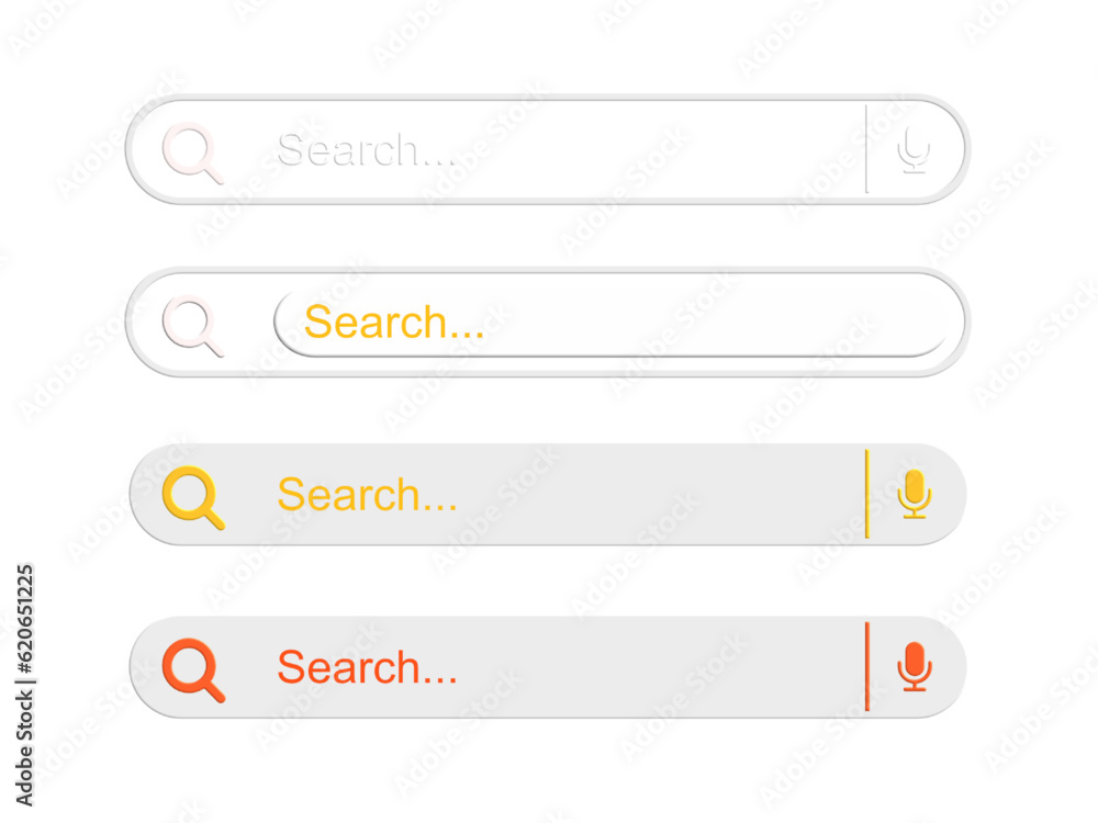 Search bar collection for UI UX design and web site templates isolated on transparent background. Search bar collection for UI UX design and web site templates isolated on transparent background.