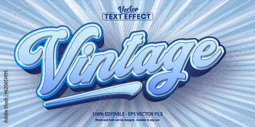 Vintage text, 80's style editable text effect