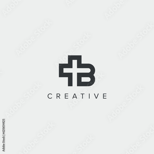 Abstract letter BT TB logo template - vector