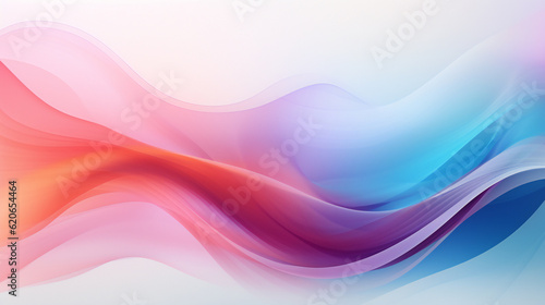 Abstract dynamic wave background. Colorful twisted shapes in motion. Digital art for poster, flyer, banner background or design element. Soft textures on pastel background Generative AI © Bogdan