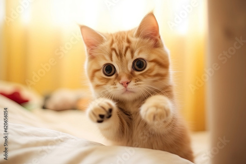 Cute cat HD wallpaper, wallpaper funny,ai generater © JKLoma