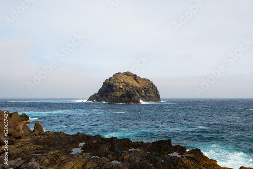 Roque de Garachico - small island located north of the coastline of Garachico (Tenerife, Canary Islands, Spain)