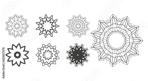Fototapeta Naklejka Na Ścianę i Meble -  set of a decorative ornamental circles