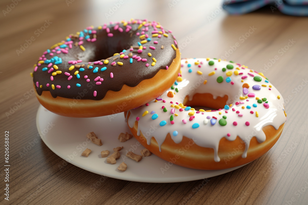 delicious and sweet donuts rendering minimal background delicious and sweet donuts rendering minimal background