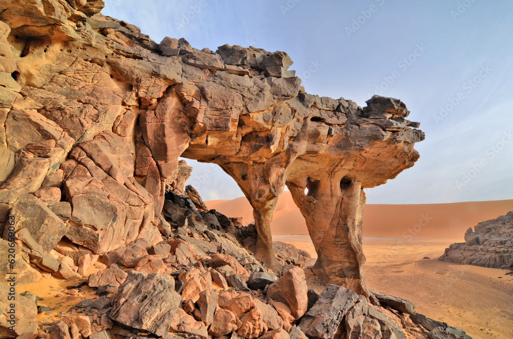 Sandstone erosion in the Algerian Sahara desert
