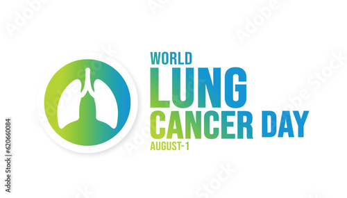 World Lung Cancer Day background template. Holiday concept. background, banner, placard, card, and poster design template with text inscription and standard color. vector illustration.