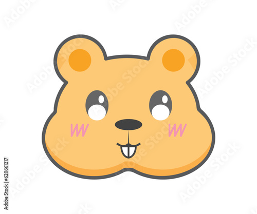 head of a cute hamster logo