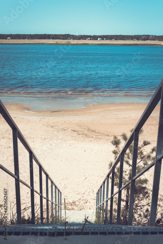 wooden bridge over the sea