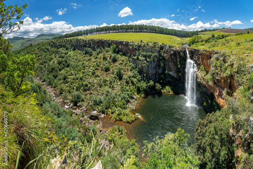 Panorama View of the highveld and the Berlin Falls, along the Panorama Route in Mpumalanga Province of South Africa photo