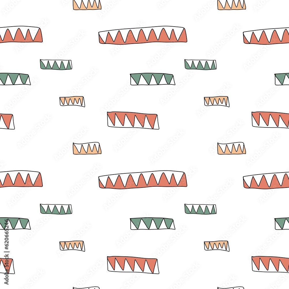 Obraz premium Horizontal triangle kid fun cute geometry pattern