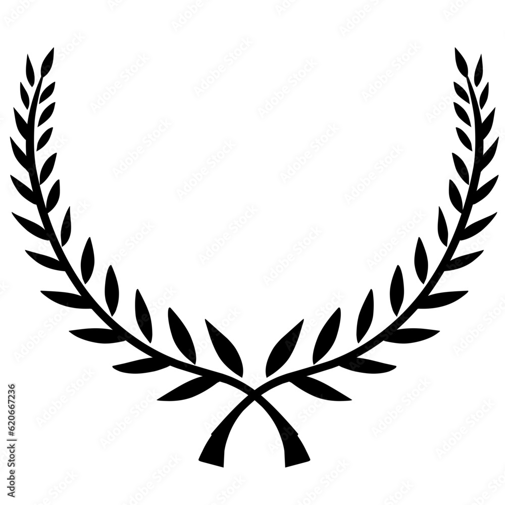 Laurel wreath award element Laurel wreath award element
