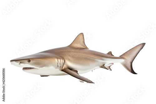 Sandbar shark Carcharhinus plumbeus  Transparent background. generative AI