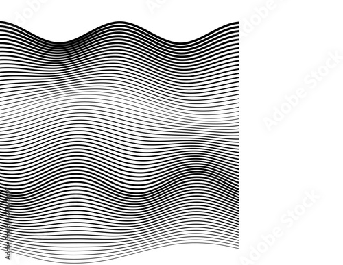 Abstract lines colors design element on white background of waves. Vector Illustration eps 10 for grunge elegant business card, print brochure, flyer, banners, cover book, label, fabric