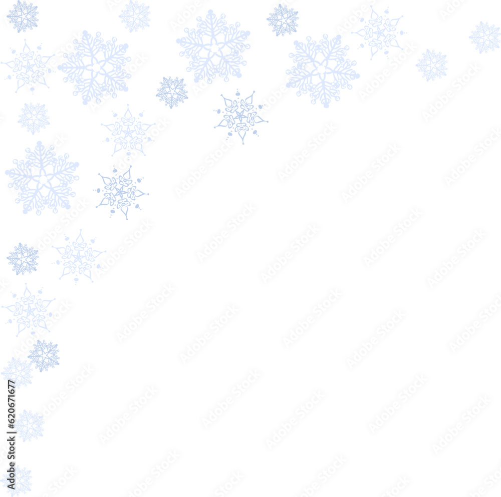 Snowflake frame. Vector background