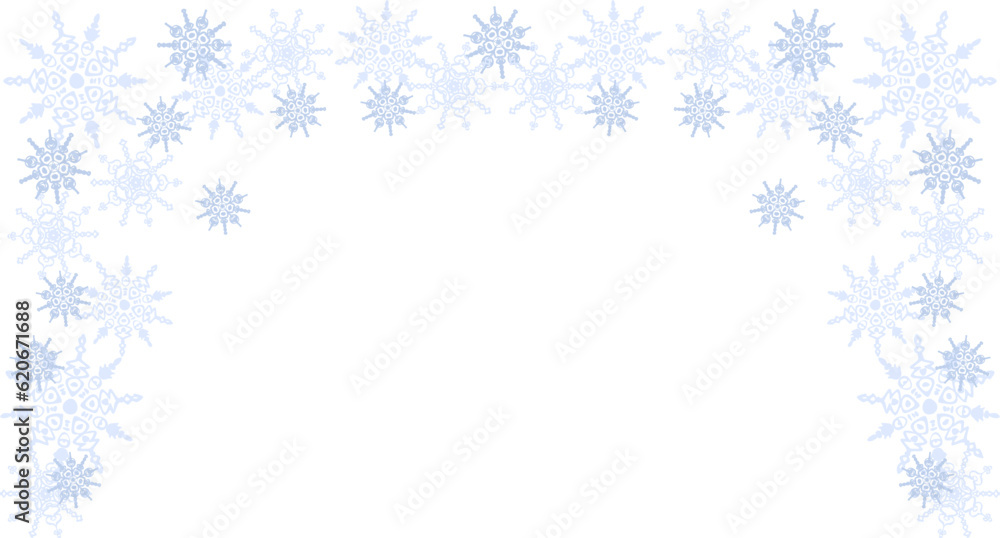 Snowflake frame. Vector background