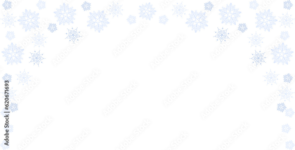 Snowflake frame. Vector background