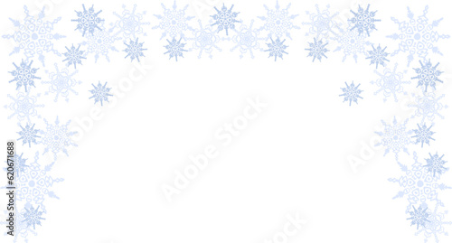 Snowflake frame. Vector background