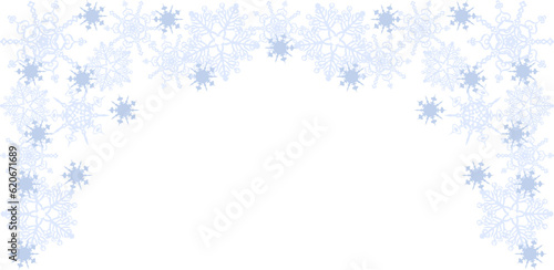 Snowflake frame. Vector background