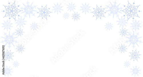 Snowflake frame. Vector background