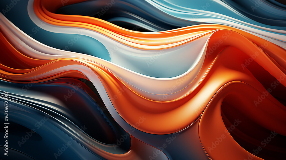 Fototapeta premium Abstrac Modern background design, futuristic twisted lines illustration 
