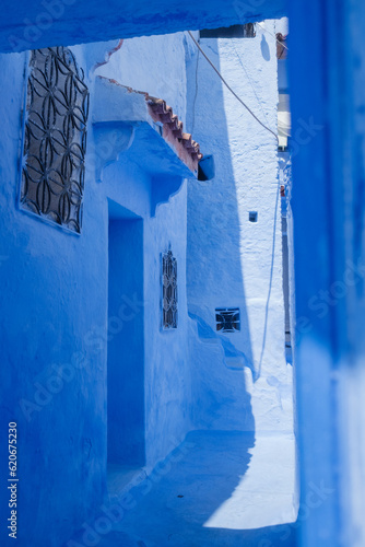 Blue alley in the medina photo