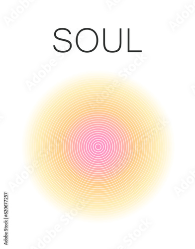 Mind Body Soul Aura Poster Piece Wall Art. Aura Energy Spiritual Gradient of Prints, Aesthetic Room Decor Wall Art