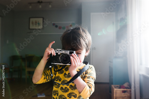 Boy takes photo  photo