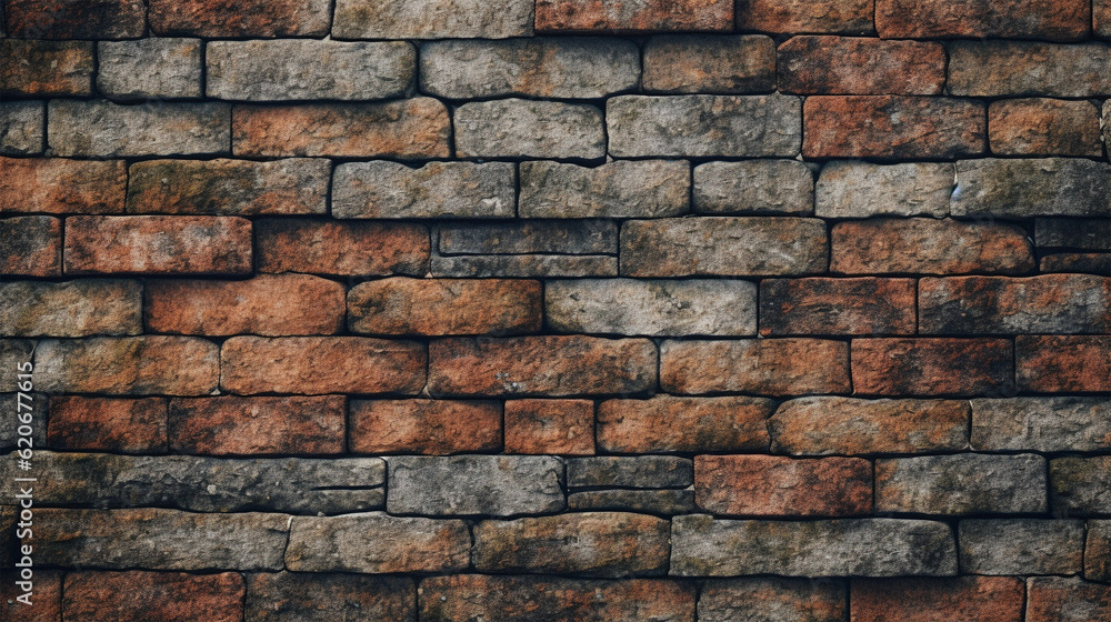 Brick wall texture pattern background 3D render illustration. Generative Ai. Brick wall texture pattern background 3D render illustration. Generative Ai.