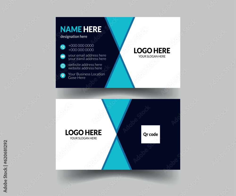 modern and clean corporate business card design
