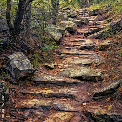 Texture of Rocky Trail. Generative Ai, Ai.