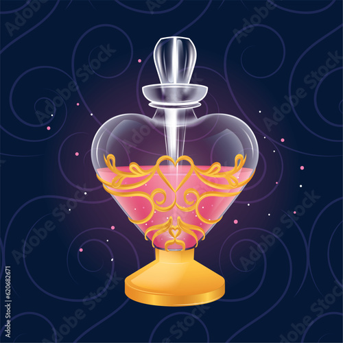Isolated colored magical potion elixir Vector illustration