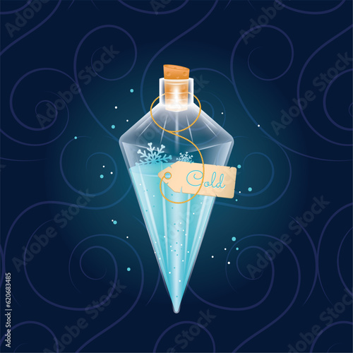 Isolated colored magical potion elixir Vector illustration