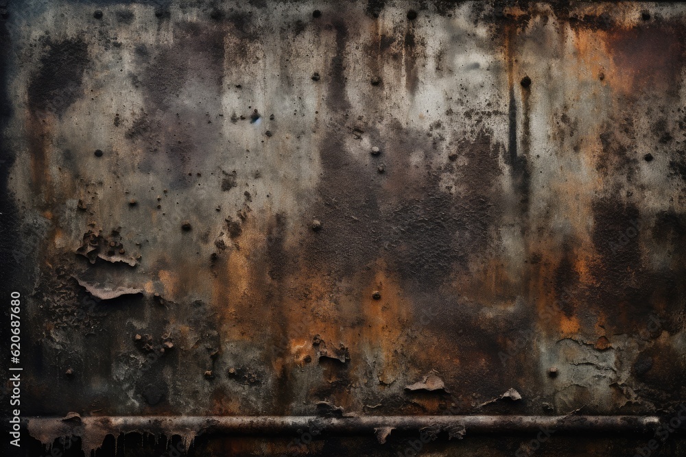 Dirty rusty metal background. Generative ai. Dirty rusty metal background. Generative ai.