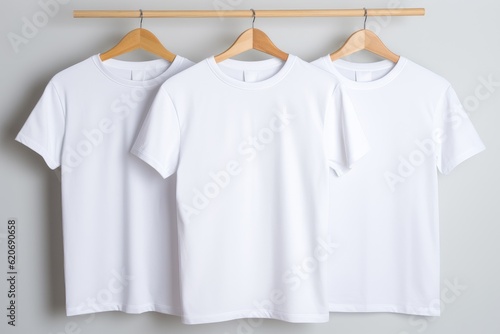 white t shirt on a wooden hanger, white t shirt on a hanger, white t-shirt hanging on a hanger, white tshirt men, white tshirt women, tee, tshirt mockup