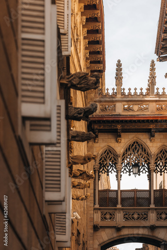 The historic Barrio Gotico in Barcelona photo