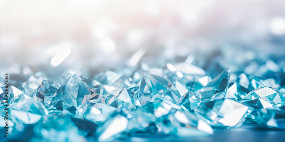 frozen diamond drops with bright lights tranquil soft focus background for presentation and wallpaper, vibrant colors with copyspace frozen diamond drops with bright lights tranquil soft focus background for presentation and wallpaper, vibrant colors with copyspace