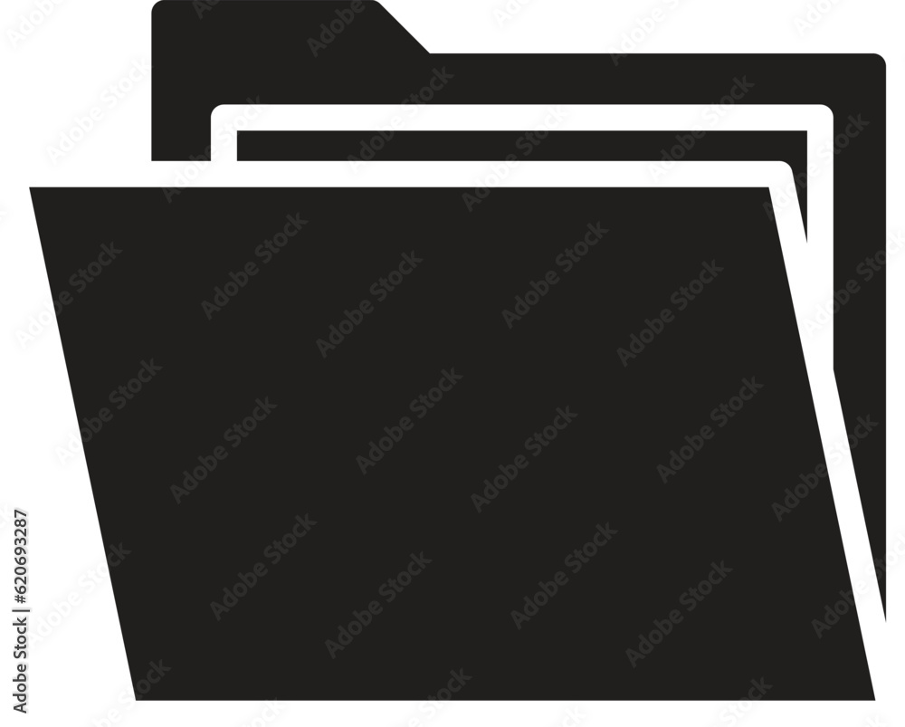 Open file folders icon. Glyph version, vector sign, logo illustration. Open file folders icon. Glyph version, vector sign, logo illustration.