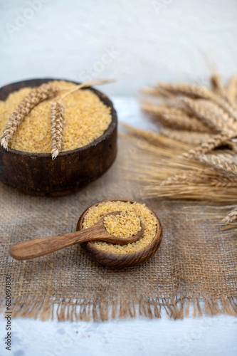 Bulgarian. cereal product made from different types of wheat.