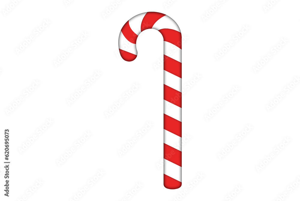 Obraz premium Sugar stick Christmas art cheerful xmas illustration merry Christmas religious clip artwork
