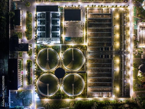 Modern wastewater treatment plant of chemical factory