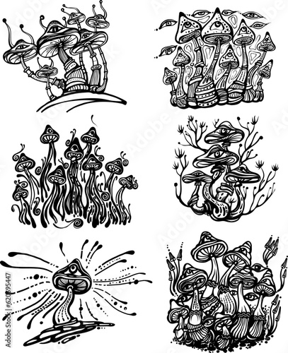 Fantasy Magic Mushrooms Strange Fairy Tale