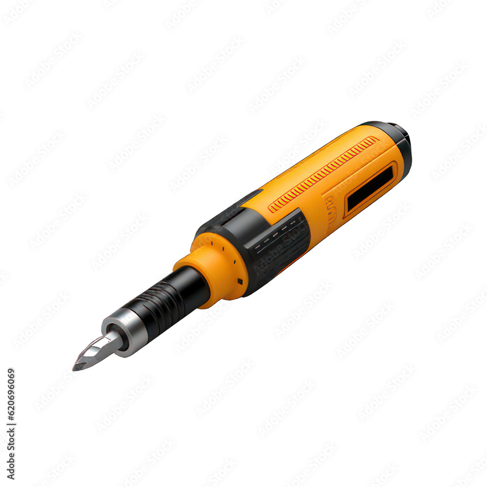 Screwdriver isolated on white created with Generative AI Screwdriver isolated on white created with Generative AI