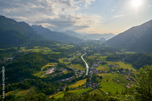 Beautiful view of the village Bad Ischl in Austria. photo