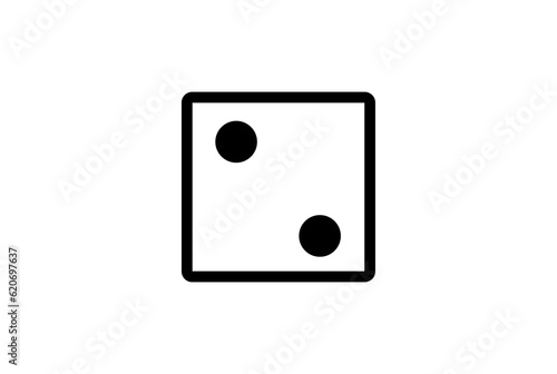 Free Download Dice number two black gaming icon silhouette lucky roll chance gamble gaming art - GFXLoad