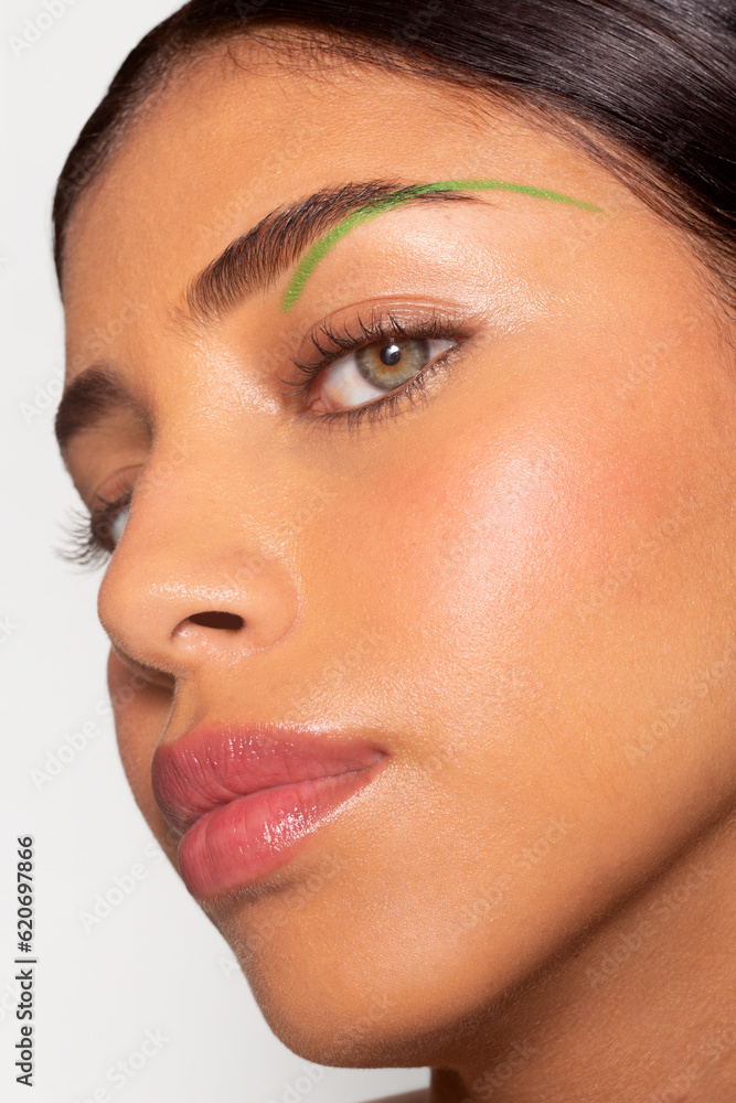 Profile Close up with creative make up Profile Close up with creative make up