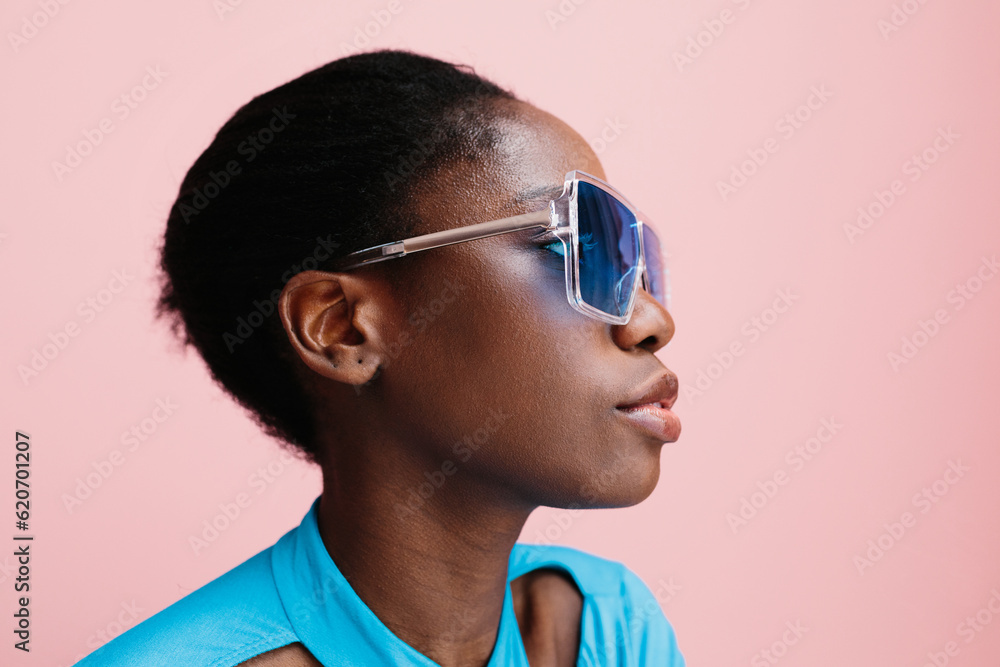 Cool woman portrait isolated background Cool woman portrait isolated background