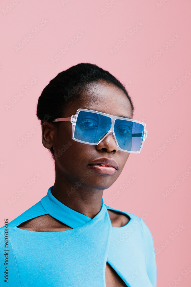 Confident modern woman portrait studio background Confident modern woman portrait studio background