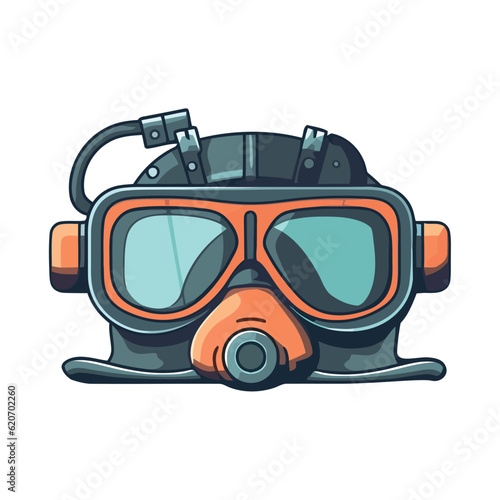 Futuristic scuba explores underwater adventure