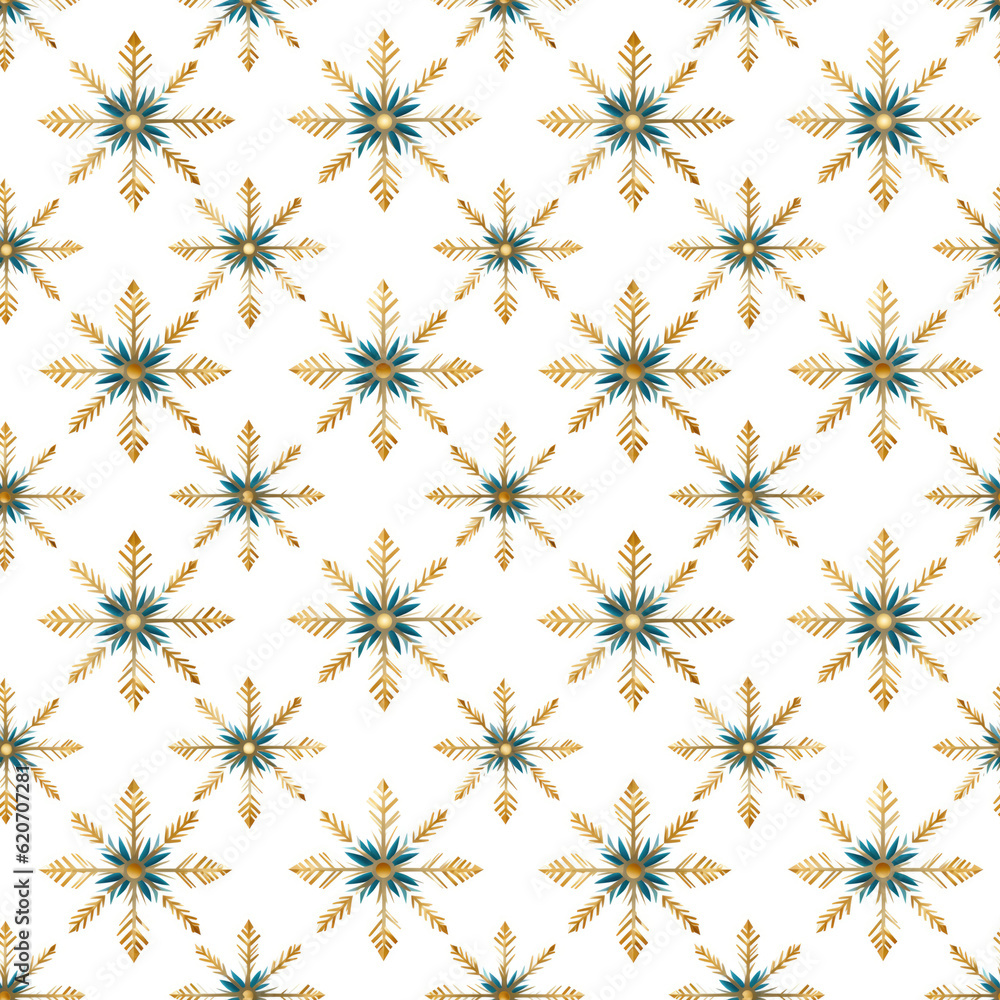 Watercolor snowflakes seamless pattern Watercolor snowflakes seamless pattern